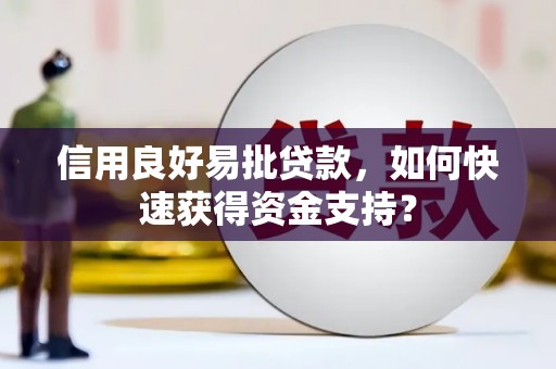 泸西信用良好易批贷款，如何快速获得资金支持？