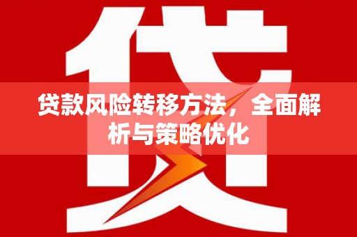海东贷款风险转移方法，全面解析与策略优化