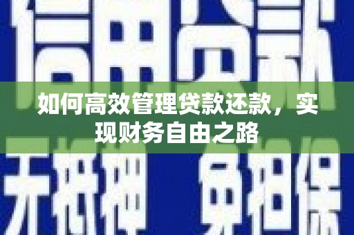 连云如何高效管理贷款还款，实现财务自由之路