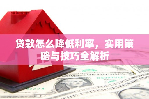 单县贷款怎么降低利率，实用策略与技巧全解析