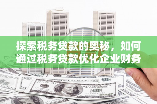 顺庆探索税务贷款的奥秘，如何通过税务贷款优化企业财务