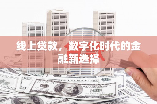 花莲线上贷款，数字化时代的金融新选择