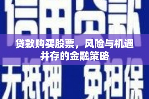资源贷款购买股票，风险与机遇并存的金融策略